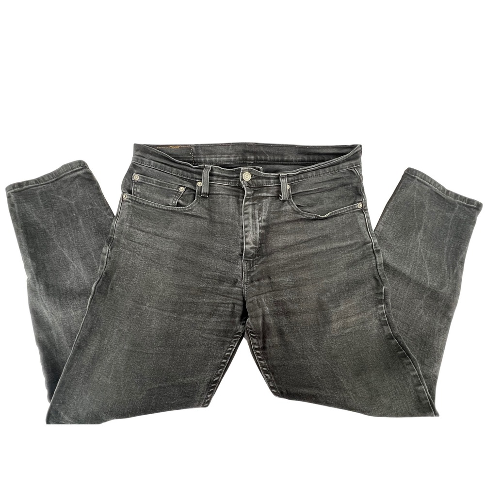 Levi's 502 Regular Taper Fit Jeans Men's W34 L30 Black Wash Denim Pants